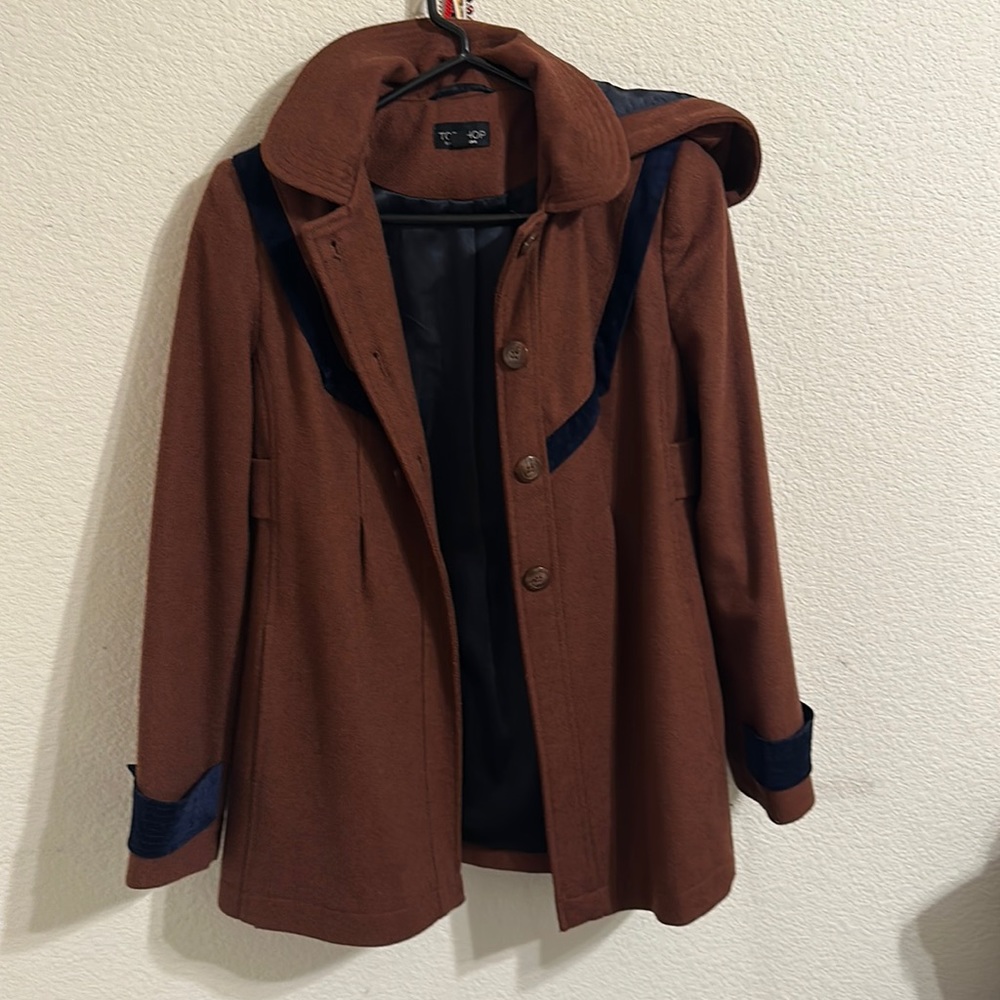 Brown peacoat
